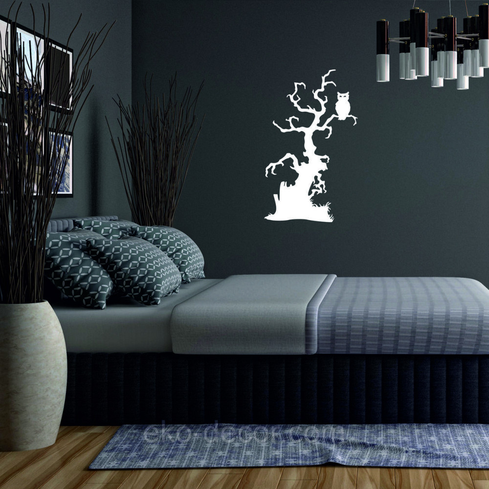 Декоративне настінне Панно «Хелловіїн, силует дерева», Декор на стіну 110*67, Білий Київ - фото 3