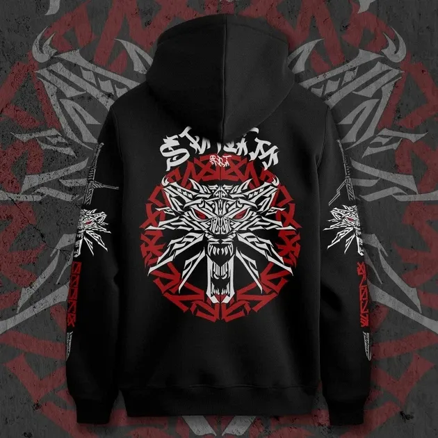 Худи для подростка мальчика с принтом Відьмак Школа Вовка Размер 150 Anime11251 Днепр - изображение 1