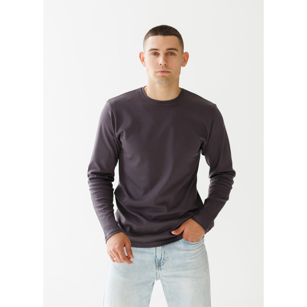 Чоловічий лонгслів зі 100% бавовни, інтерлок | Наталюкс 94-1342 Киев - изображение 3