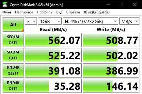SSD-диск Crucial MX200 250 GB 2.5" SATAIII 3D TLC (станання диска 94%) Харків