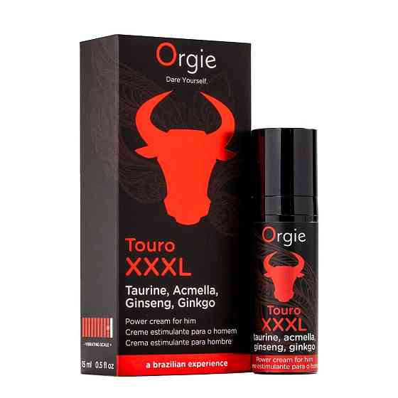 Крем для посилення ерекції Orgie Touro XXXL Power Cream, 15 мл, з ефектом вібрації Sex Aura Київ