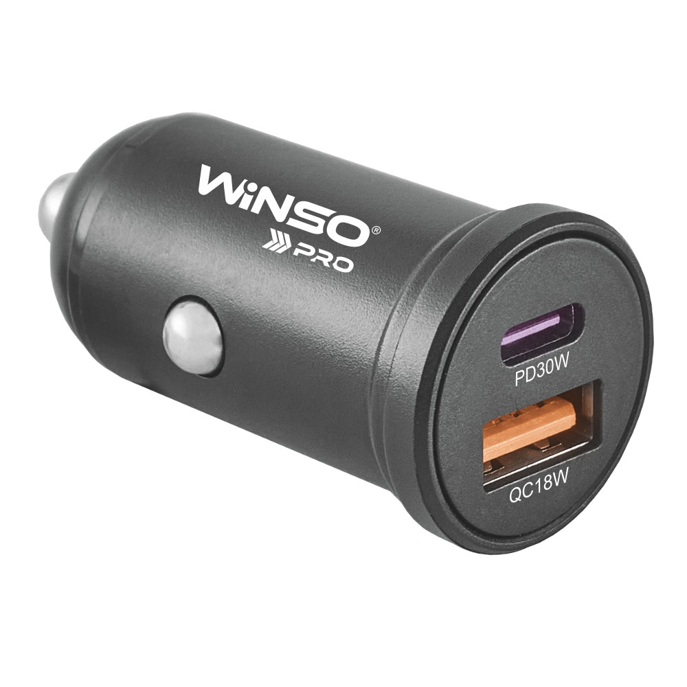 Автомобильное зарядное устройство Winso Pro 48W 1xUSB-C+1xUSB-A Львов - изображение 1