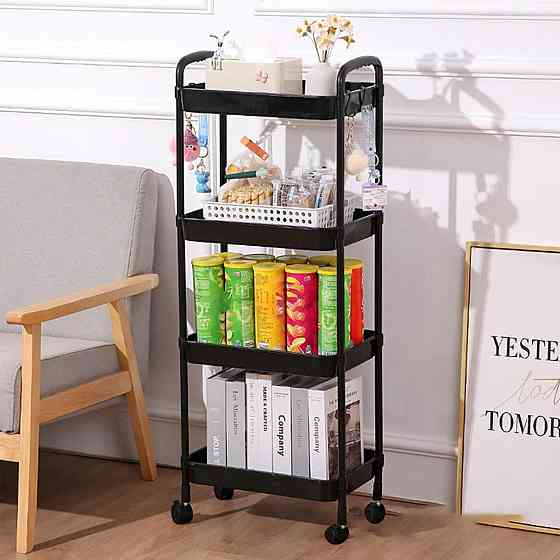 Стеллаж на колесиках 4 ярусный,104х40х26см,SKLM-11 SBR Киев