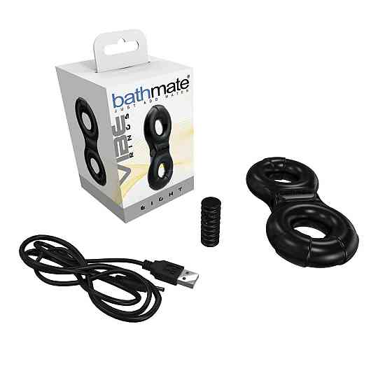 Ерекційне віброкільце Bathmate Vibe Ring Eight, подвійне, для члена і мошонки Sex Aura Київ