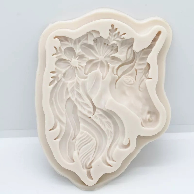 Силиконовый молд Единорог 112 на 71 мм серый Киев - изображение 3