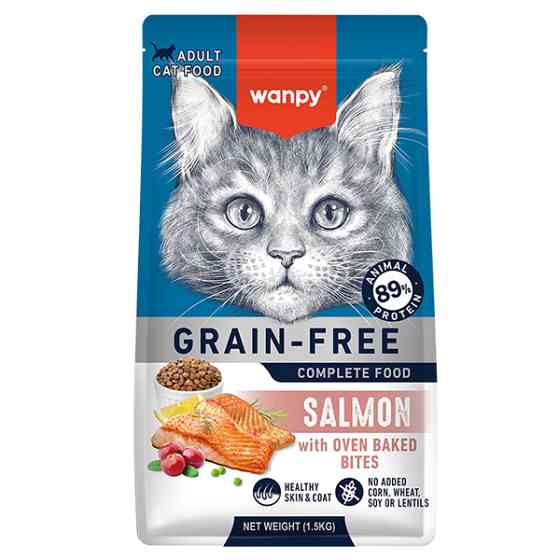 Wanpy Adult Cat Grain Free Salmon ВАНПИ ЛОСОСЬ ДЛЯ КОТОВ сухой беззерновой корм Киев