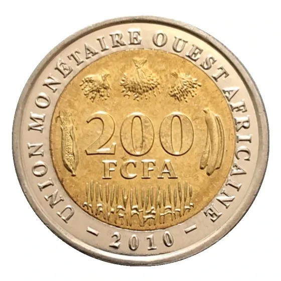 Західна Африка 200 франків 2010 Біметал UNC Полтава