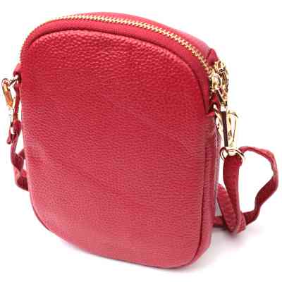 Сумка Vintage Из мягкой натуральной кожи Красная (22340) Винница