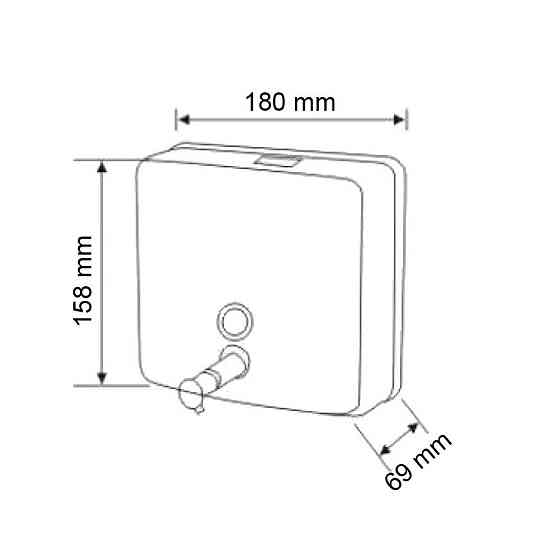 Дозатор рідкого мила HOTEC 13.115 Stainless Steel Київ