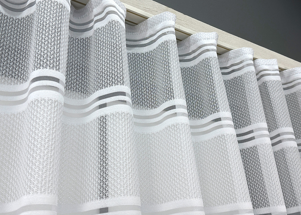 Короткий тюль VR-Textil 1942т Жаккард Белый 300х200 см (42-0882) Киев - изображение 7