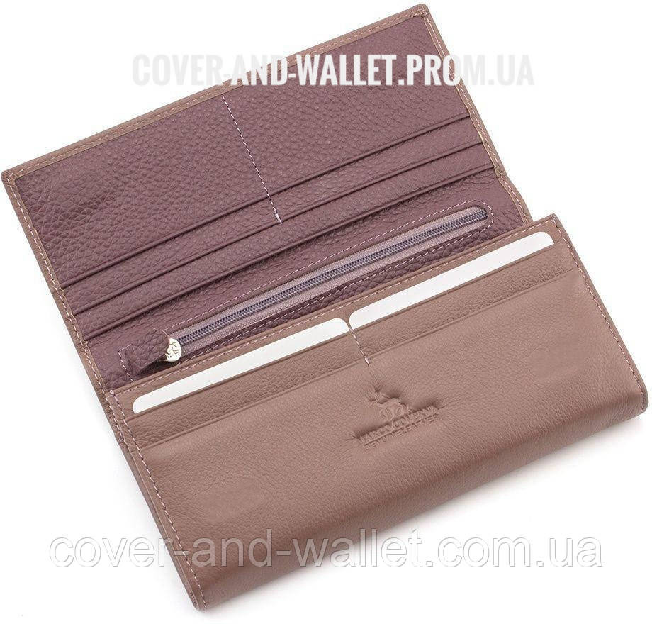 Женский кожаный кошелек на магнитной фиксации пудрового цвета Marco Coverna MC 1413-6 Киев - изображение 7