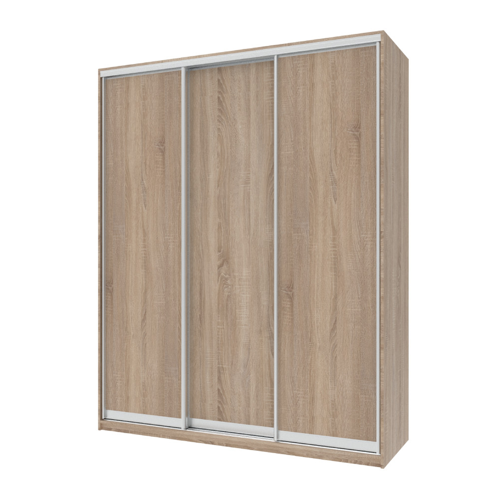 Шкаф-купе трехдверный Doros Сити Лайт 180х60х225 см Дуб сонома (DRS-011095) Львов - изображение 2