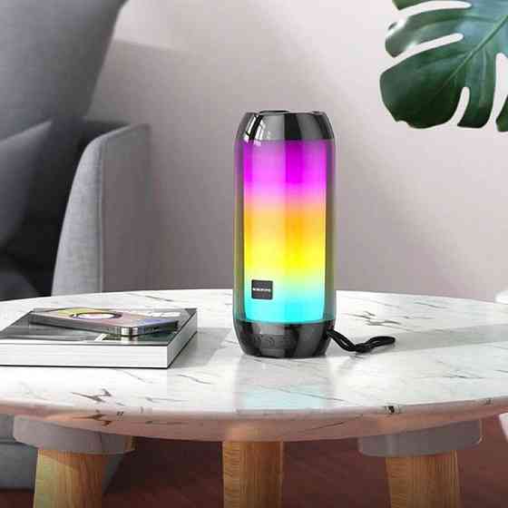 Портативна колонка BOROFONE BR25 Crazy sound colorful luminous BT speaker Black Київ