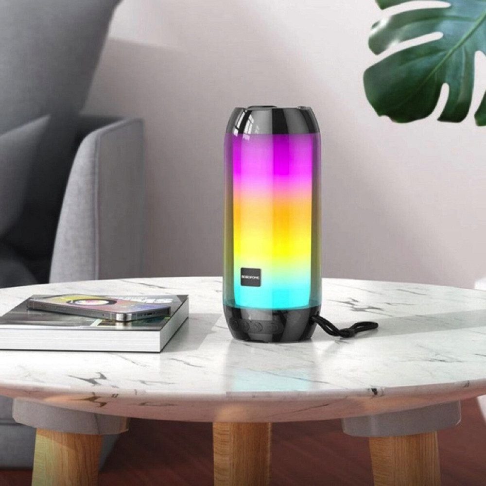 Портативна колонка BOROFONE BR25 Crazy sound colorful luminous BT speaker Black Київ - фото 3