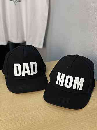 Парні чорні кепки DAD / MOM — подарунок майбутнім батькам Чернівці