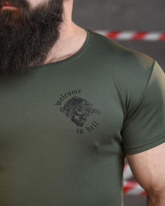 Тактична терморегулююча футболка SABUR hell олива ВТ6580 Одеса - фото 5