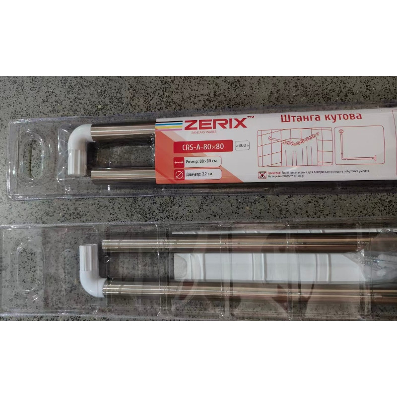 Штанга для шторки кутова Zerix CRS-A-80x80 80x80cm    ( 12152 ) Харьков - изображение 7