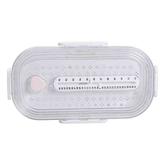 Yiwu Контейнер для їжі пластиковий 32.5х17.5х6 см харчовий контейнер з індикатором дати 1 л Біл Киев