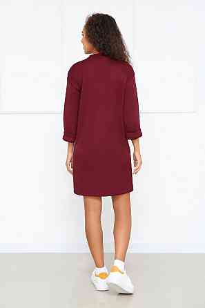 Тепла сукня з двосторонньої ангори "Debra" оптом | Норма Бордовий, 42-44 Київ