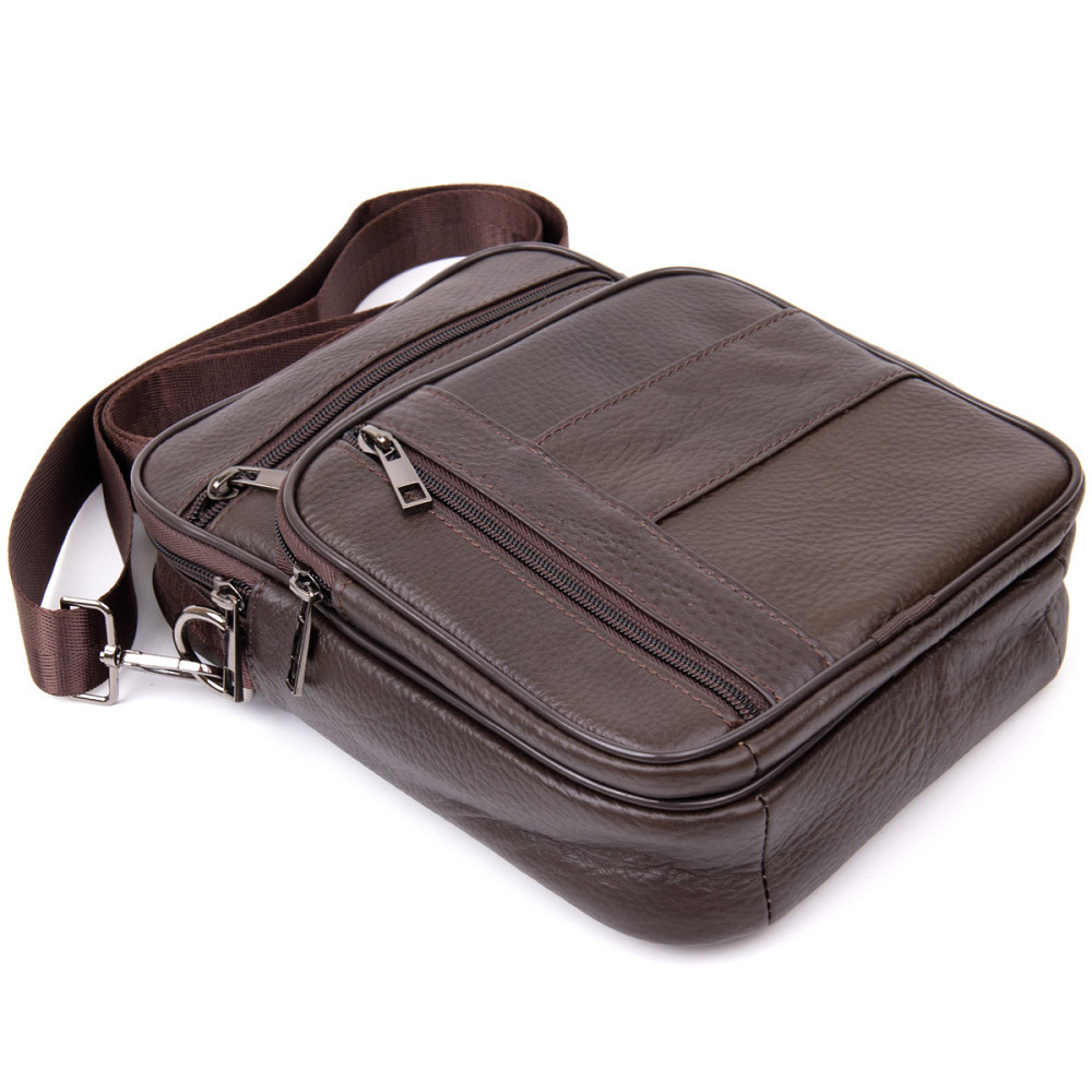 Мессенджер чоловічий вертикальний Vintage 20436 Коричневий Київ - фото 4