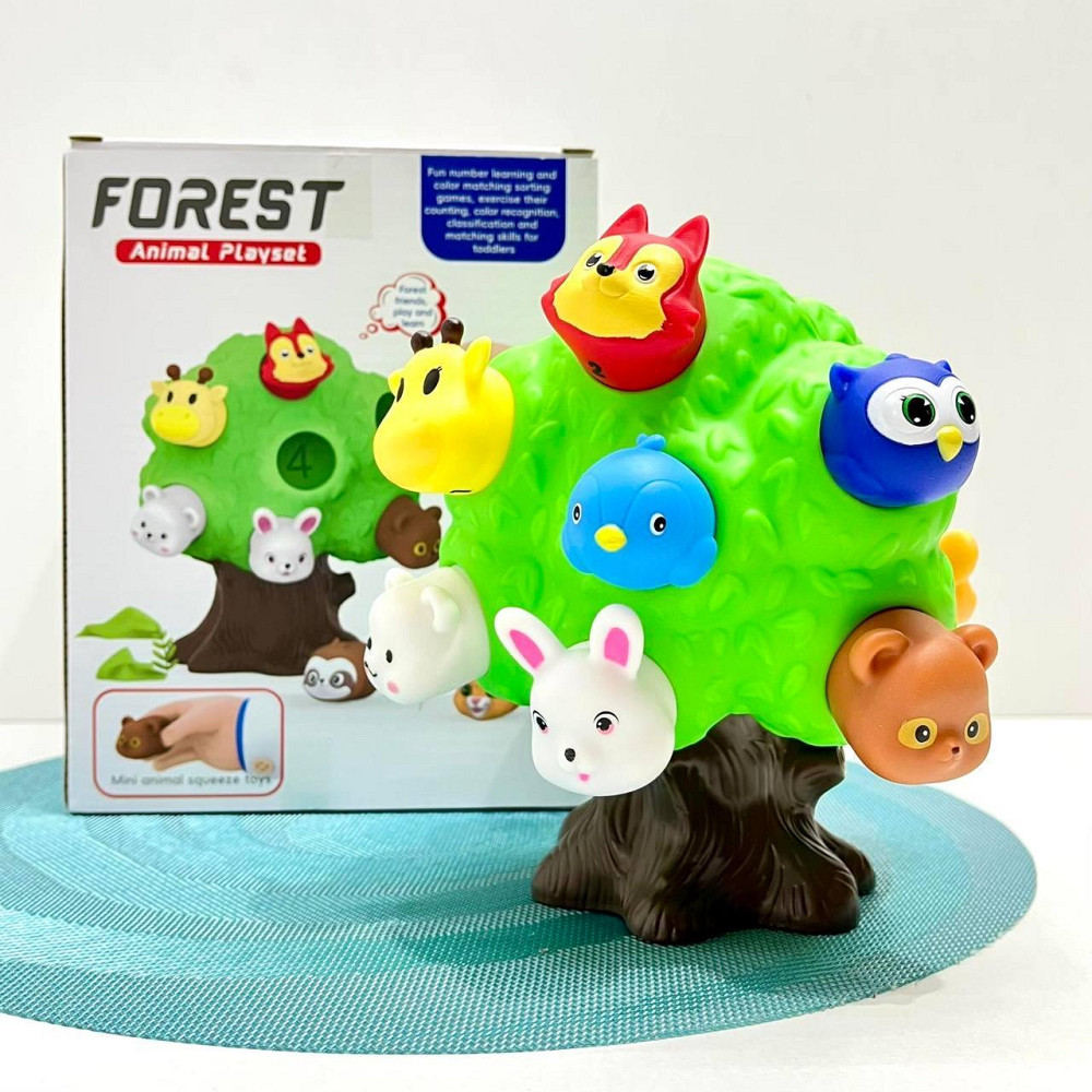 Сортер дерево з тваринами 10 в 1 гра з цифрами фігурки диких тварин (207) Чернигов - изображение 6