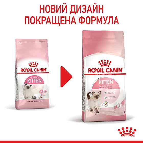 Royal Canin Kitten (Рояв Канін Кіттен) сухий корм для котят під час другої фази росту 4 кілограмів. Запоріжжя