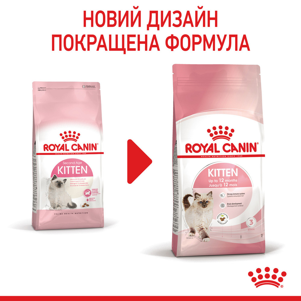 Royal Canin Kitten (Рояв Канін Кіттен) сухий корм для котят під час другої фази росту 4 кілограмів. Запоріжжя - фото 2
