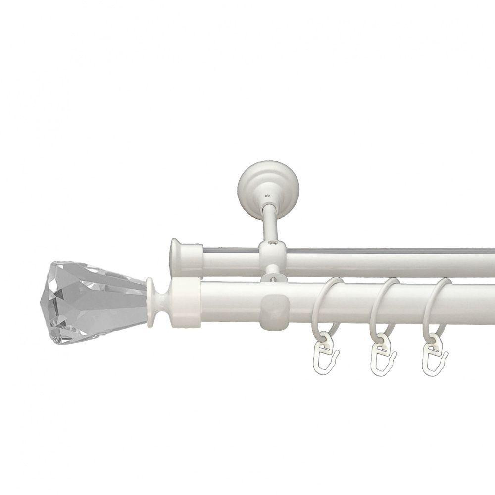 Карниз Orvit Лучетта металевий дворядний опозитний гладка \ профільна труба кільце металеве Арктіс 25\19 мм 300 см (00-00009573) Львів - фото 1