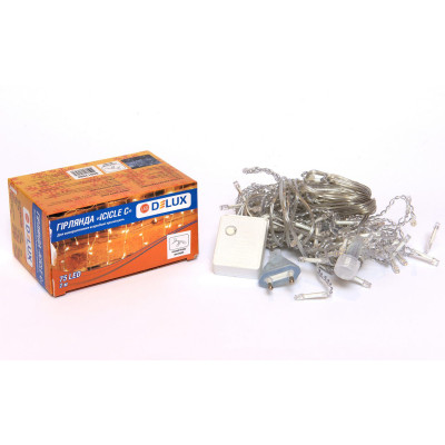 Гирлянда Delux ICICLE С 75LED 2х0.7 м теплый белый/прозрачный IP20 (90017986) Винница - изображение 2