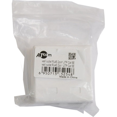 Компьютерная розетка Atcom RJ45 x2 UTP 5e (15254) Винница - изображение 2