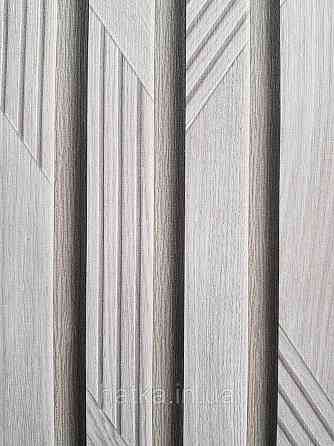 Обои виниловые на флизелине метровые Sintra Edelina полосы под стеновую панель серые Киев