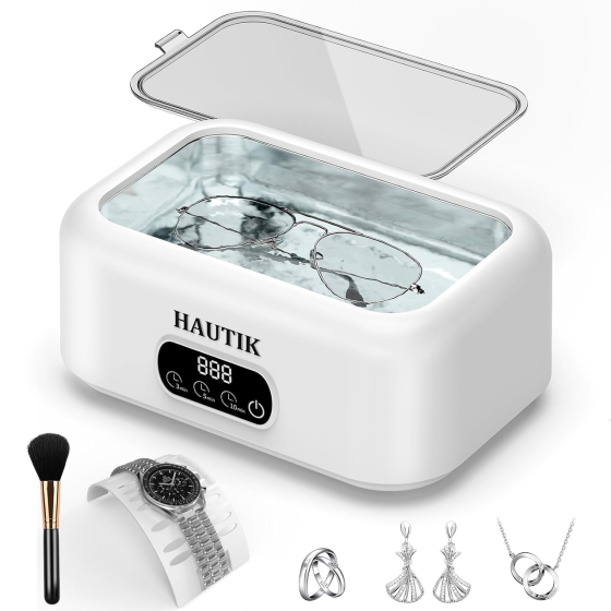 Ультразвуковой очиститель HAUTIK M9B201 700 мл, 49 кГц, цифровой таймер 180/300/600 с, для очков и украшений Киев