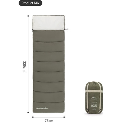 Спальний мішок Naturehike LD250 CNK2300SD016, темно-зелений (6976023921797) Вінниця - фото 4