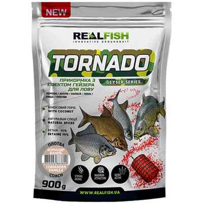 Прикормка Real Fish Торнадо Плотва (Коріандр-ваніль) 0.9kg (809.00.48) Винница