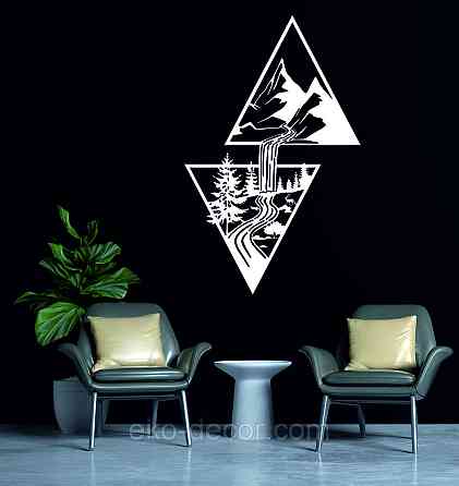 Декоративное настенное Панно «Водопад» Декор на стену 90*60 см, Белый Киев