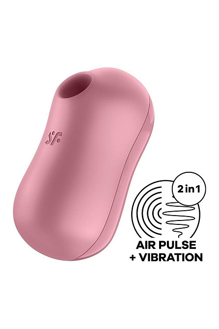 Вакуумний стимулятор із вібрацією Satisfyer Cotton Candy Light Red Sex Aura Київ - фото 2