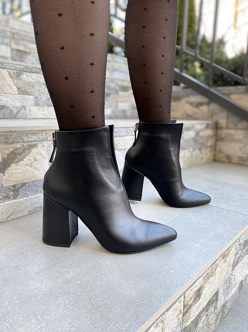 Crisma Жіночі черевики CRISMA чорні натуральна шкіра каблук 9см висота 10см (0174B/8057/81) Коломыя - изображение 9