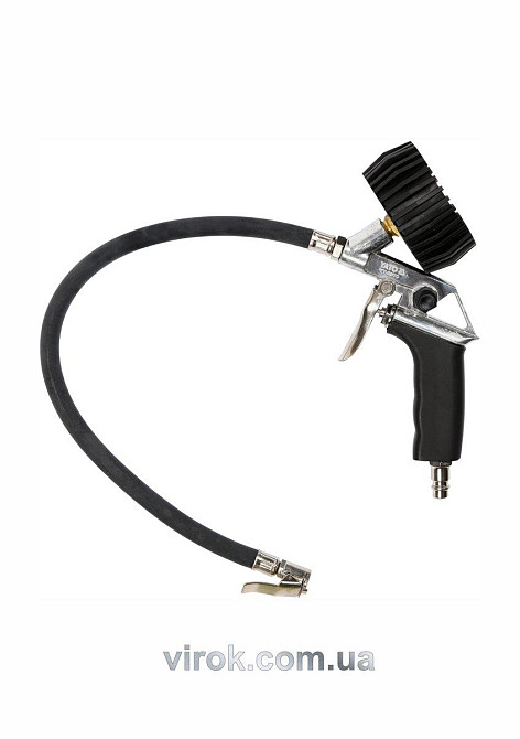 Пістолет для накачування шин YATO з манометром P ≤ 0.8 MPa, з'єднання Ø= 1/4