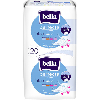 Гигиенические прокладки Bella Perfecta Blue Soft Ultra 20 шт. (5900516305888/5900516305253) Винница - изображение 1