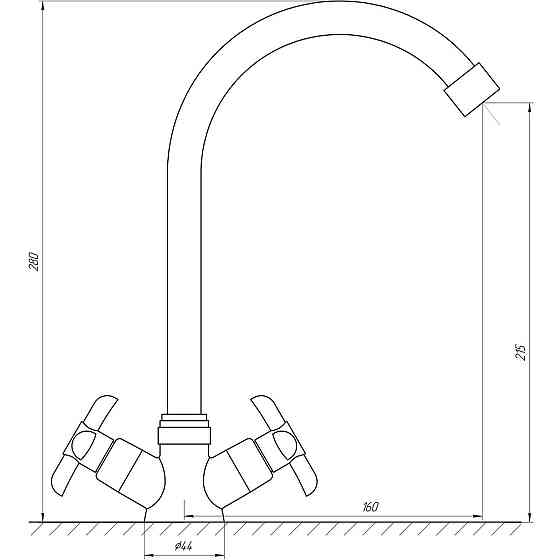 Змішувач для кухні DOMINO DK-H1-2N-Chrom (000011190) Київ