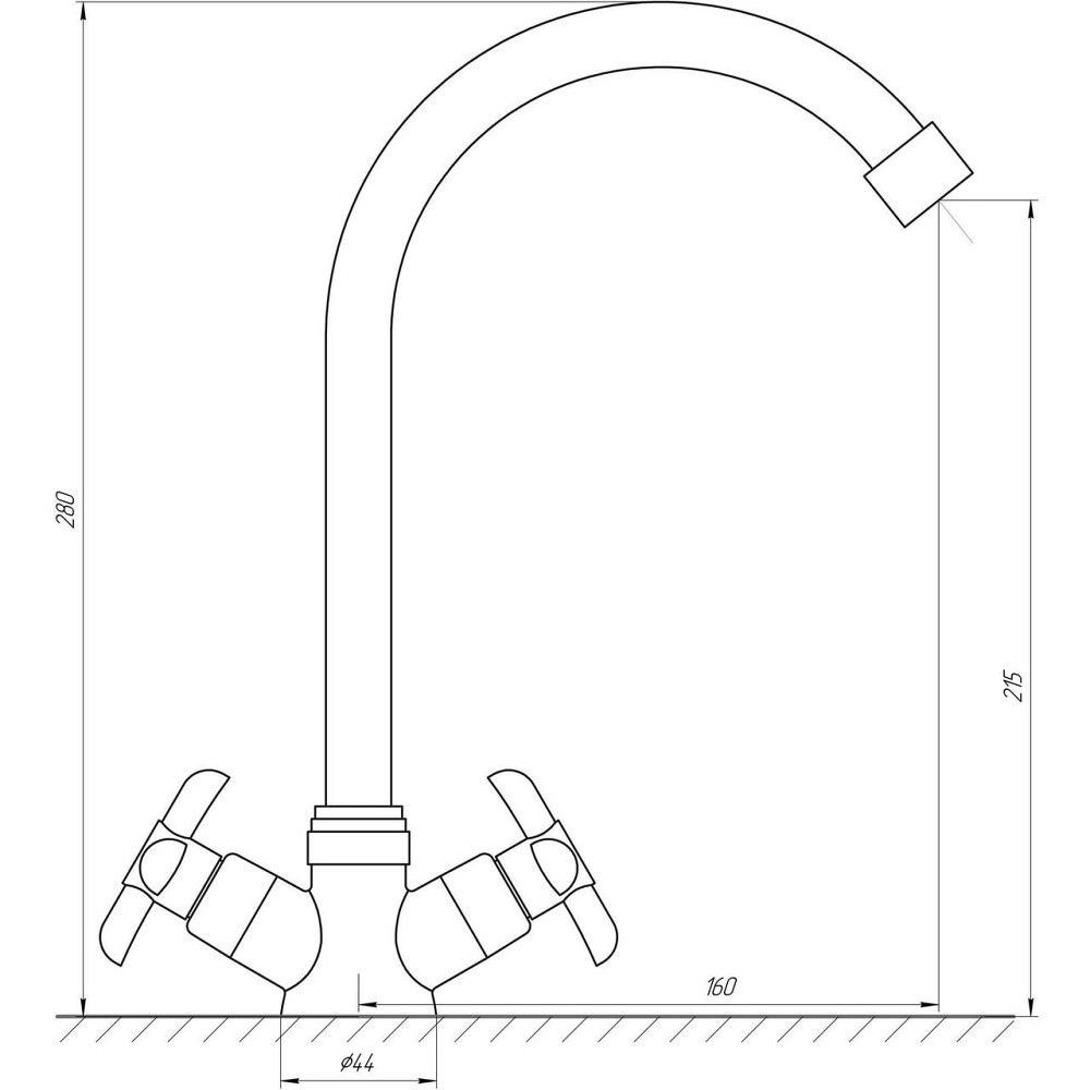 Змішувач для кухні DOMINO DK-H1-2N-Chrom (000011190) Київ - фото 4