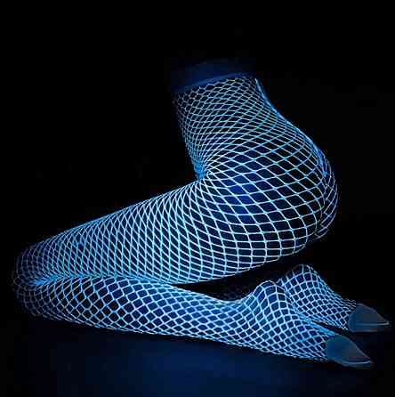 Люминесентные колготки в сеточку женские one size белый Киев