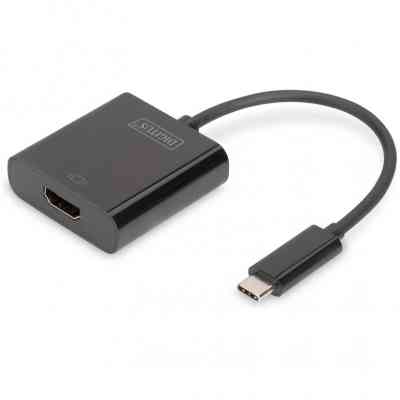 Переходник USB-C to HDMI UHD 4K, M/F, 0.15 m Digitus (DA-70852) Винница