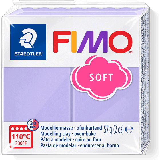 Пластика для бижутерии Soft Сиреневая пастельная 57г Fimo Киев