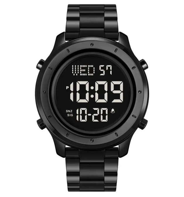 Мужские наручные электронные часы Skmei 1864 (Черный с браслетом) Винница - изображение 1