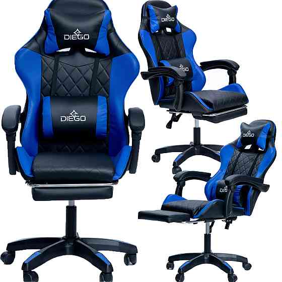Крісло геймерське DIEGO AERO Black-Blue Київ