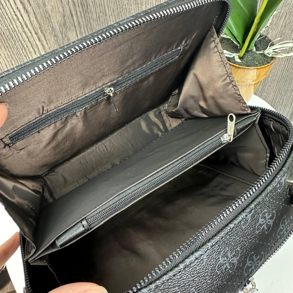 Модна жіноча міні сумочка клатч стиль Guess чорна сумка на плече ( 26890 ) Харьков - изображение 8