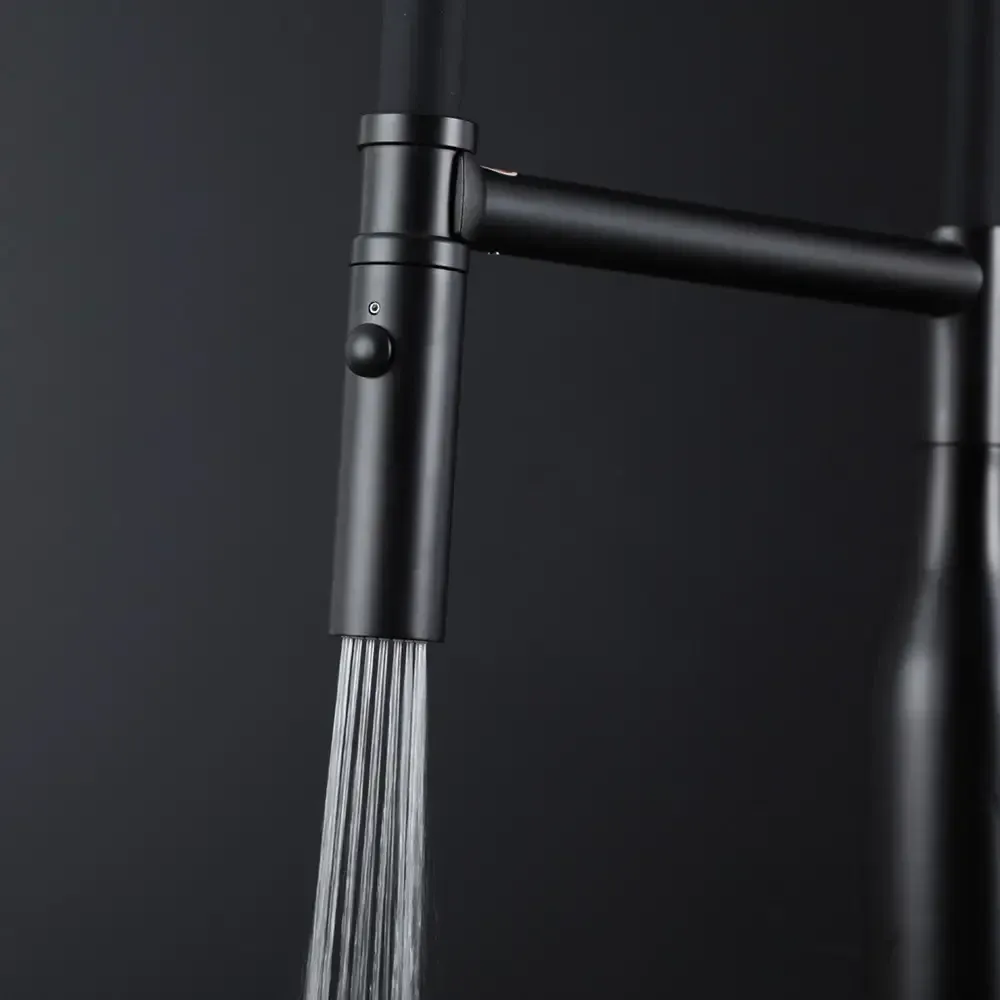 Смеситель для кухни с гибким изливом GAPPO G4098-26 лейка 2 режима, черный Киев - изображение 4