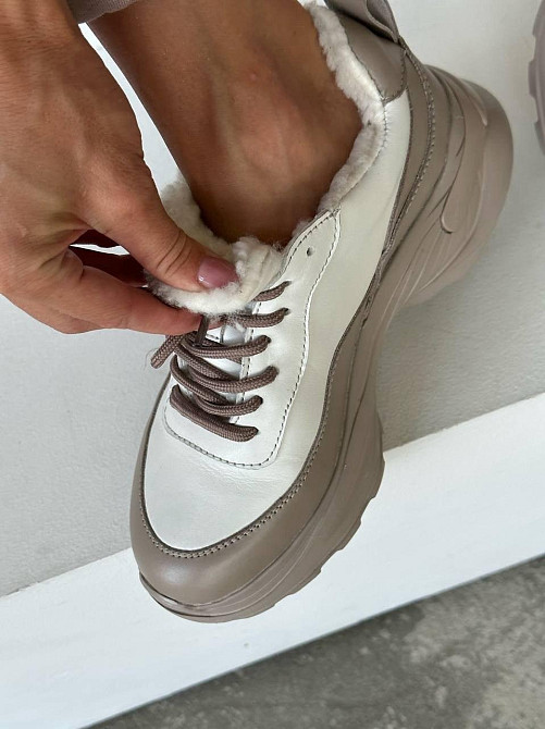 Molly Кросівки жіночі MOLLY 250 капучіно/білі (зима, шкіра натуральна) (5323) 37р.38р.39р. 37 Коломия - фото 3