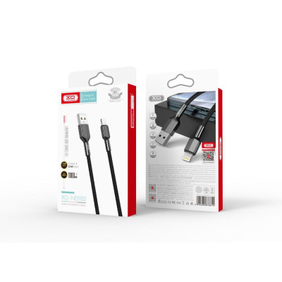 Дата кабель USB 2.0 AM to Lightning 1.0m 2.4A black XO (NB182-L-1-BK) Вінниця - фото 2